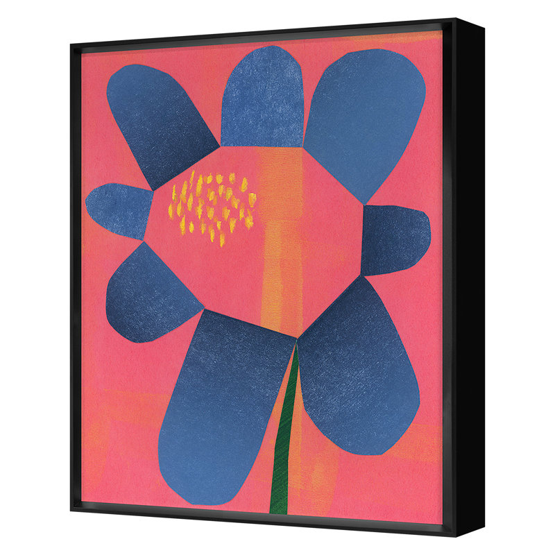 Flower Collage 2 par Renee Stramel - Photographie d'un seul cadre, Noir, H 30 po x l 24 po x P 1,75 po