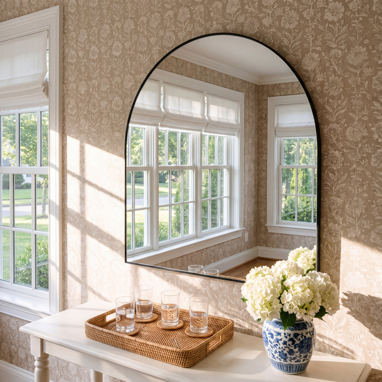 Bassevelde Mirror, 35" x 36", Black