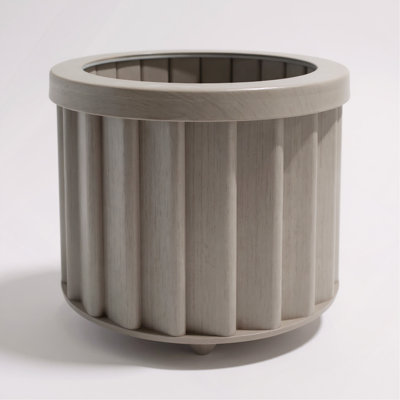 Jardinière ronde MD - gris brun