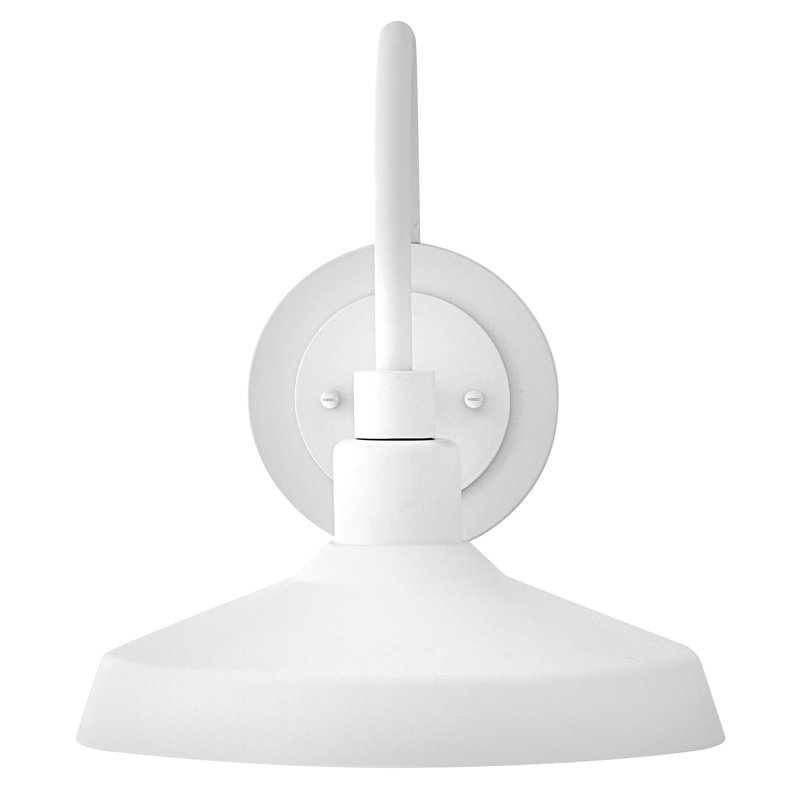 Luminaire de grange mural Hinkley Forge, Textured White, 13.25" H x 12" W x 13.25" D