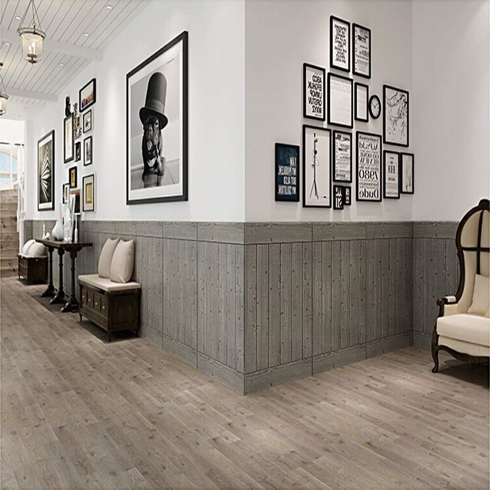 Wallplanks Peel and Stick Accent Wood Wall Paneling - Pewter Originals Hardwood Plank- Shiplap- ft Carton Coverage: 20 Sq ft/ Carton