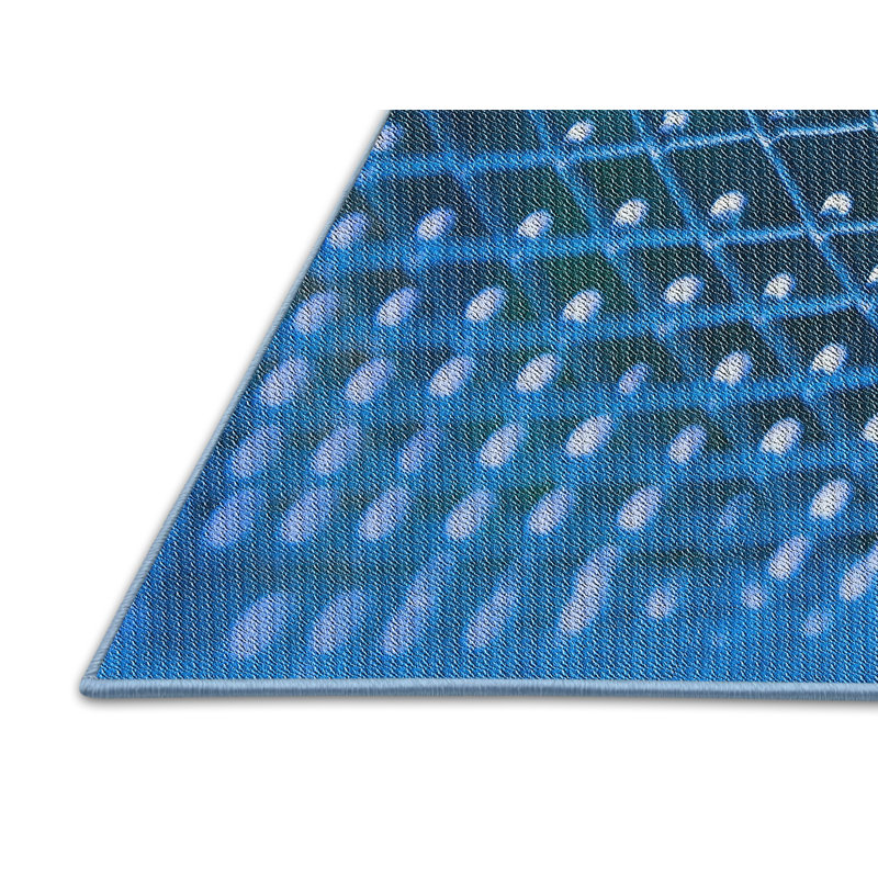Tapis de zone bleue à motifs, Rectangle 2 pi x 5 pi