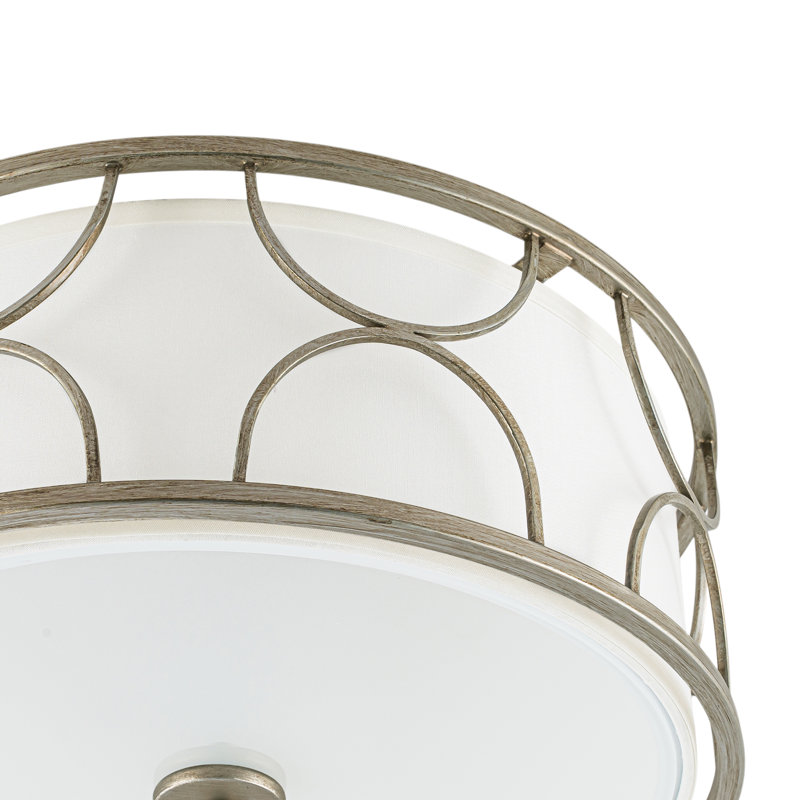 Plafonnier encastré en tissu 3 lumières Farmhouse