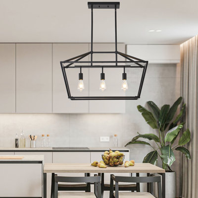 Luminaire suspendu linéaire 3 lumières Allyn