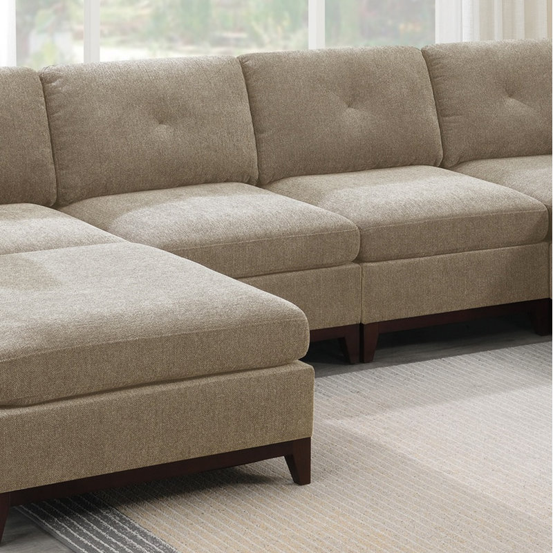 Canapé modulaire en chenille de chameau pour salon modulaire en tissu Camel