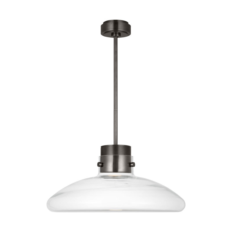 Morgan 1 - Light LED Pendant, Burnished Bronze, White