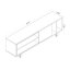 Meuble télé scandinave blanc avec anthracite 63,0 po x 13,8 po x 19,1 po | 100% panneau de particules enduit de mélamine, épaisseur: 0,7 pouce | Comprend de nombreuses tablettes et une conception murale | Élégant et fonctionnel pour les salons modernes-1473421981
