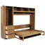 Lit escamotable double avec garde-robe