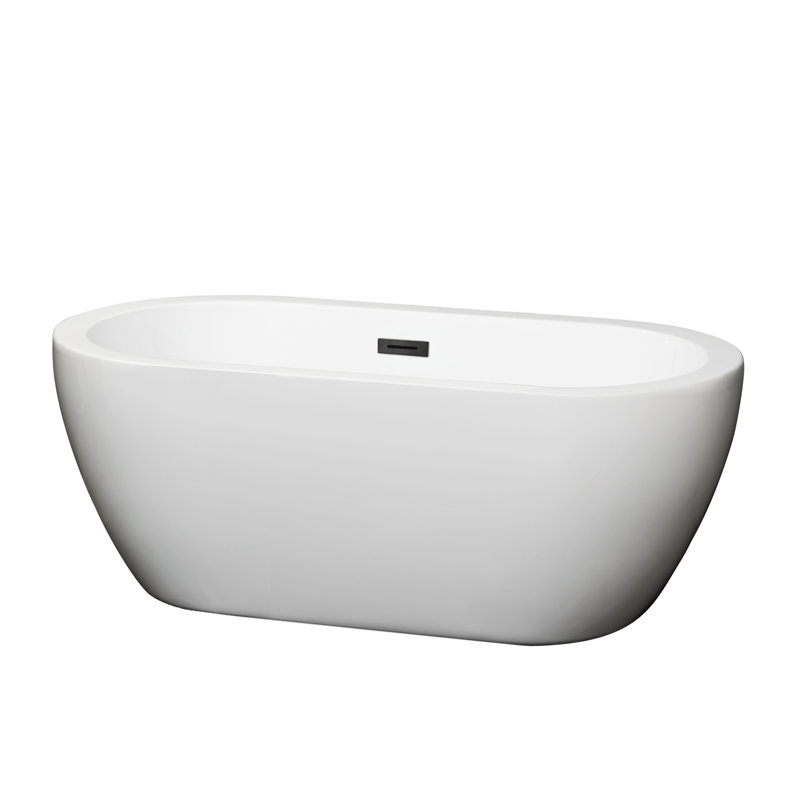 Soho 60'' x 29'' Soaking Acrylic Bathtub, Matte Black