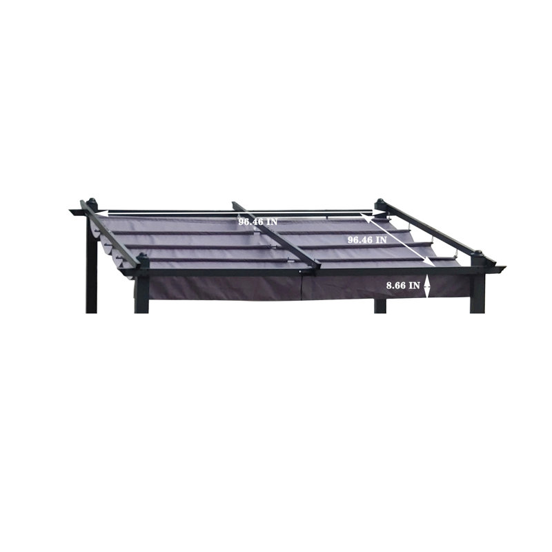 Toit de remplacement pour auvent Pergola - Résistance, résistance aux intempéries, installation facile, couleur grise, protection contre le soleil, assemblage