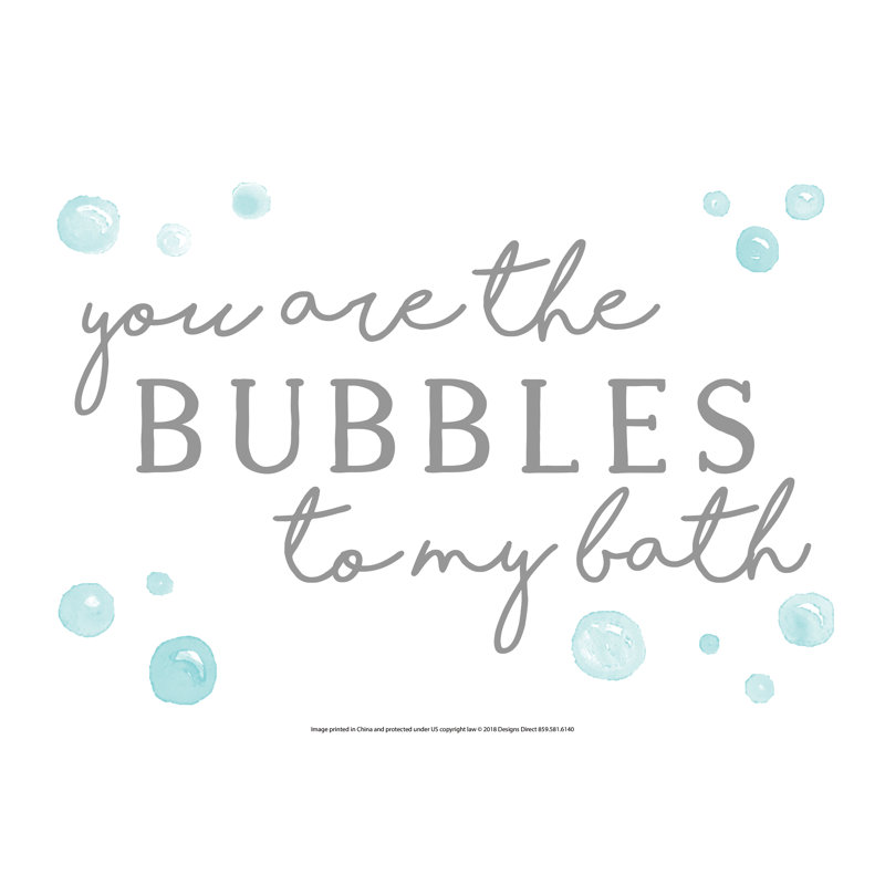 You Are The Bubbles To My Bath - Wrapped Canvas Art Prints, 20cm H x 30cm W