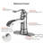 Waterfall Spout Bathroom Faucet,Single Handle Single Hole With Pop Up Drain
