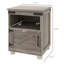 Table de bout Modern Farmhouse avec tablette et placard, gris
