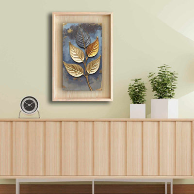 Élégante peinture décorative encadrée, 16,9 po x 24,8 po | Cadre 100% bois massif (épaisseur: 1,2 po), fond 100% bois aggloméré érable (épaisseur: 0,1 po), impression UV | Décoration murale parfaite pour la maison et le bureau