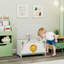 AIYAPLAY Toy Box with Lid Safety Hinges for Kids Boys Girls Toy Chest Green