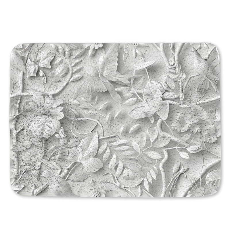 Arhum Microfiber / Microsuede Non-Slip Bath Mat, 17"W x 24"L