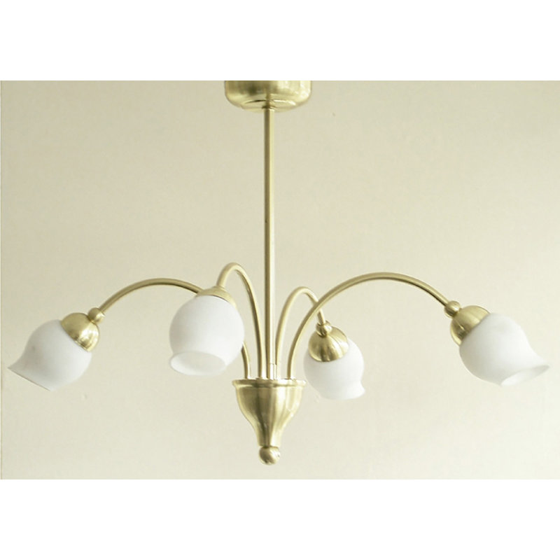 Kissinger 4 - Light Shaded Chandelier, Antique Brass