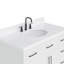 Meuble-lavabo simple en bois massif 42 po avec plateau en quartz Carrara de 1,5 po Thornaby-120127879-95016737