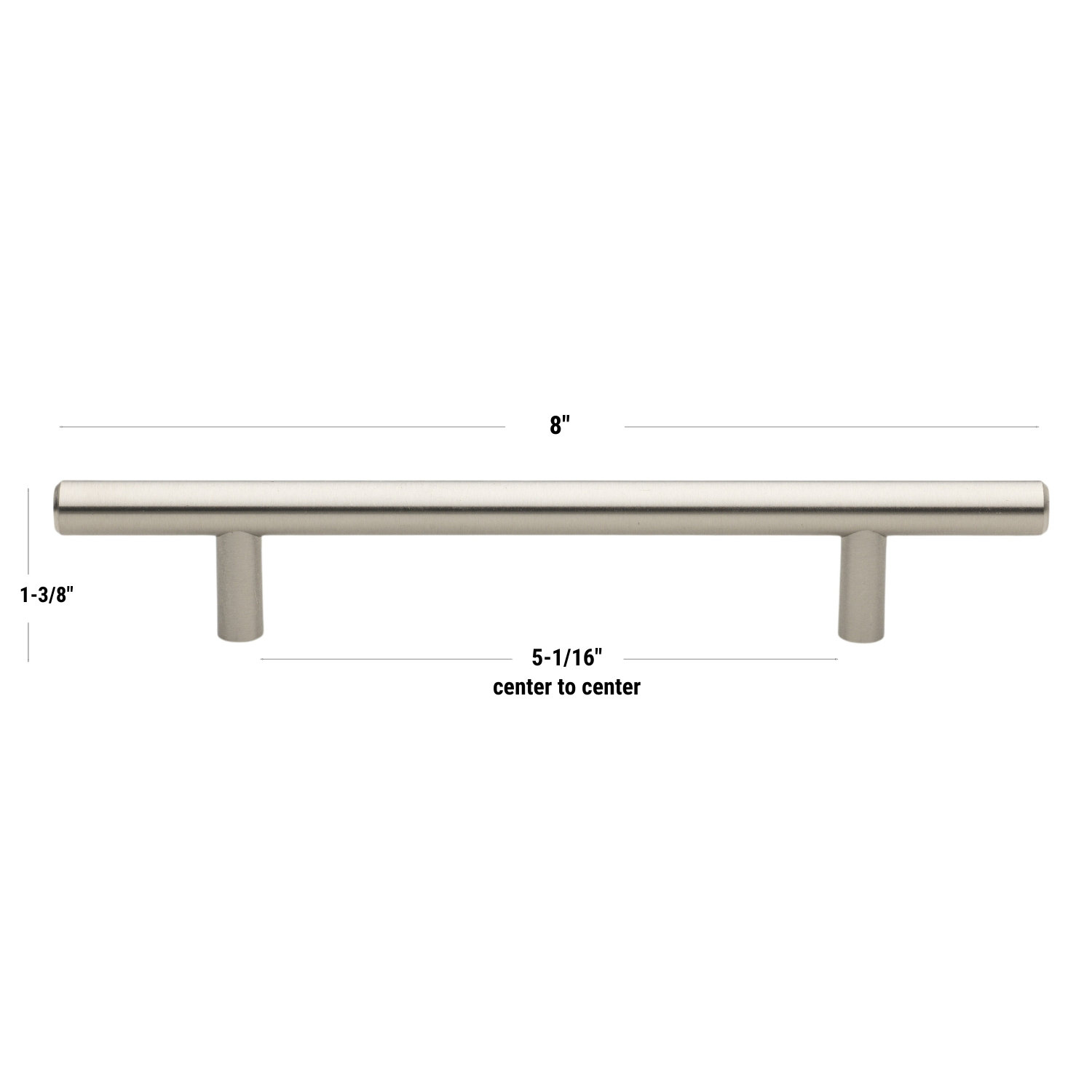 Roman Bar Cabinet Pull, Stainless Steel, 3 3/4"