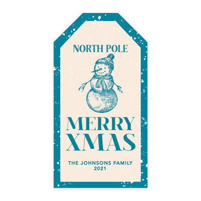 Étiquettes personnalisées auto-adhésives personnalisées Merry Xmas