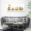 Cheerful Train - Wrapped Canvas Print