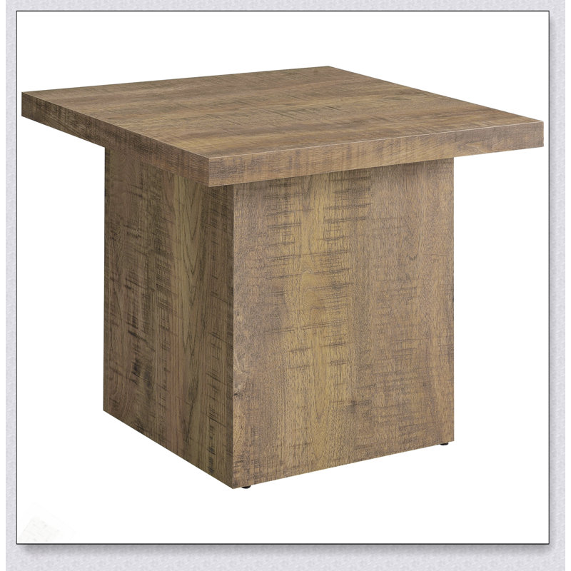 Table de bout carrée Exeter Mango avec stratifié écologique, durable et élégante pour les intérieurs modernes et rustiques