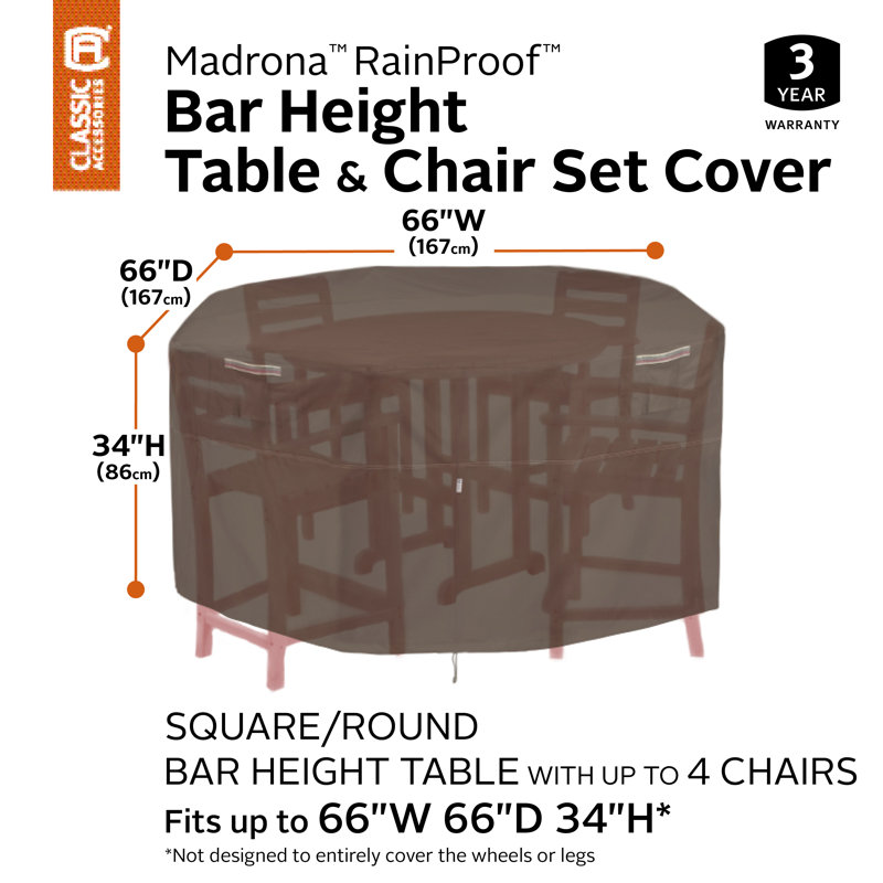 Madrona Outdoor Patio Dining Set Cover