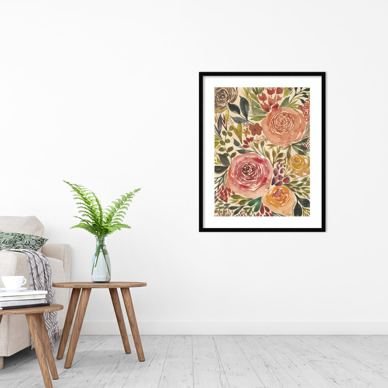«Alpena Antique Garden IV» par Cheryl Warrick - reproduction encadrée, L 26 po x H 33 po, Noir