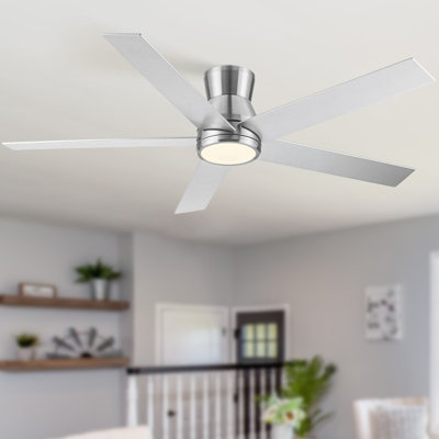 Ventilateur de plafond encastré à DEL avec pales mates 52 po Bauhaus