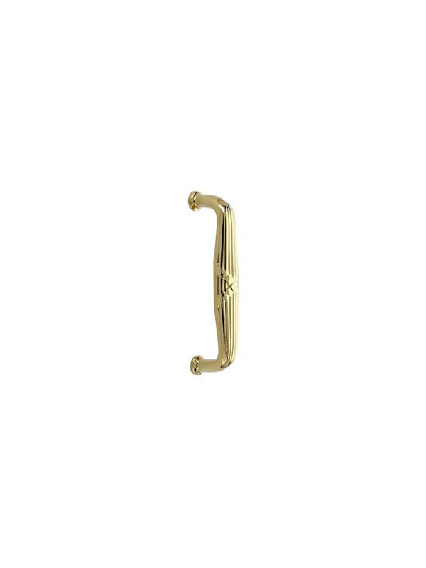Poignée de porte en verre Emtek Ribbon & Reed, Laiton non laqué
