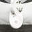 White Ceramic Mounted Sink For Bathroom - 13X10.19 Inch, Stain Material, Modern Design Inch Wall Mount, Ceramic, White, Smooth And Polished, Faucet Hole