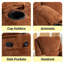 93cm Wide Chenille Standard Recliner with Massager-204539759