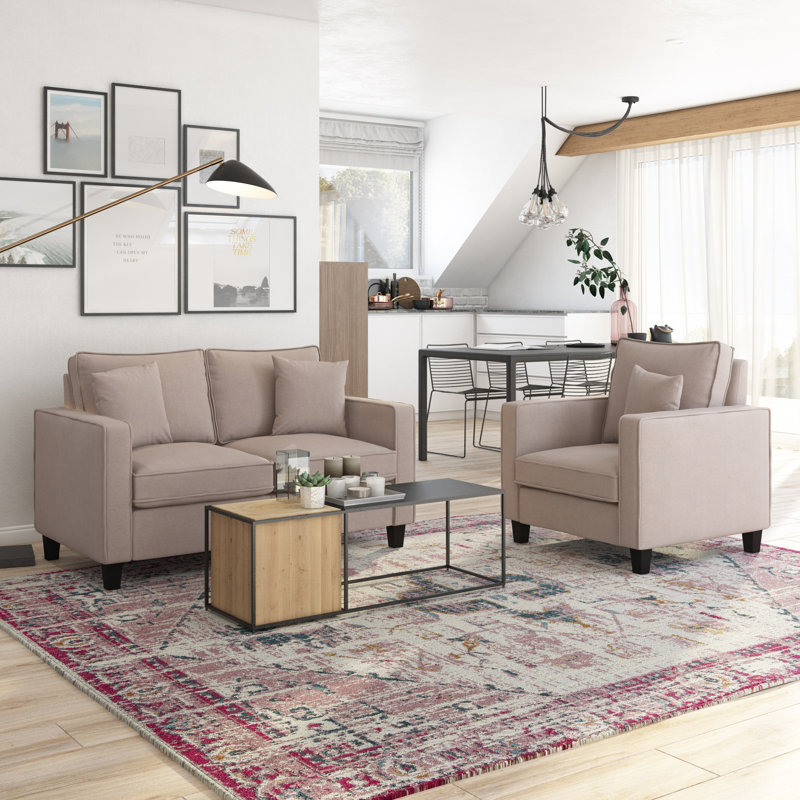 Jaylena 2 - Piece Living Room Set, Taupe 100% Polyester