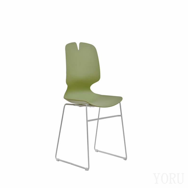 Modern Stacking Office Chair Set Of 4, Green, Made Of Polypropylene, Supports 180 Kg