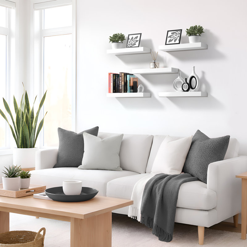 Ensemble de 2 tablettes flottantes Chorb Sorbus, Blanc