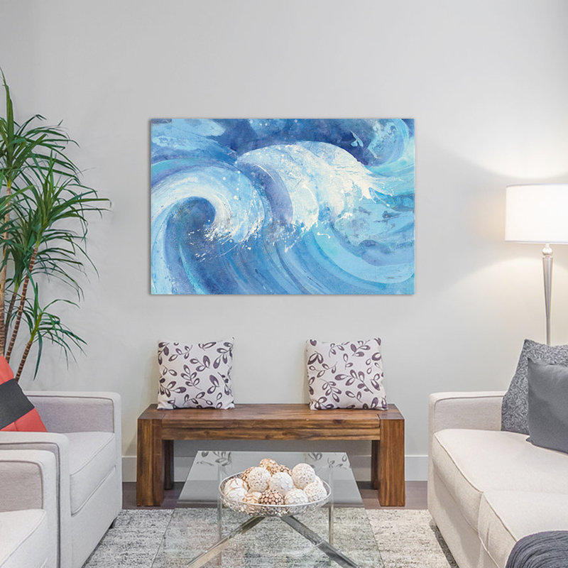 « big wave », reproduction d’art sur toile tendue, H 12 po x l 18 po x P 1,5 po