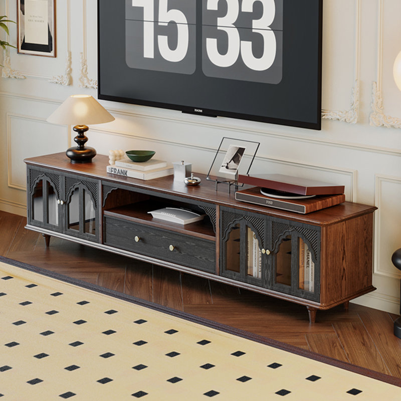 Meuble télé avec tablette ouverte Red Oak, 86.61"