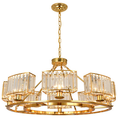 Hyatt 10 - Light Iron Dimmable Chandelier
