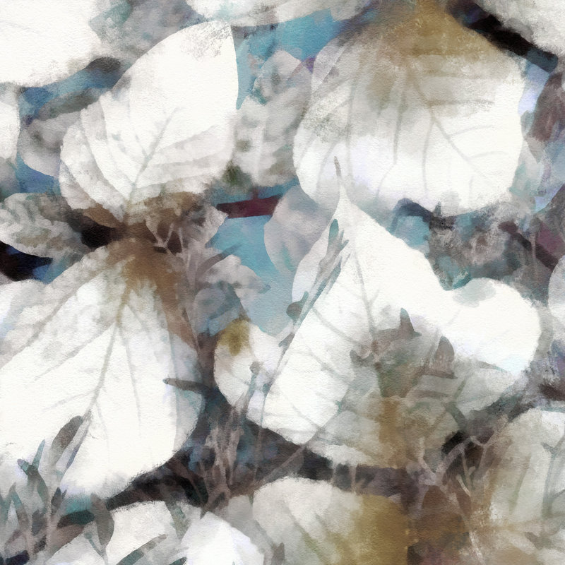 Neutral Summer Leaves III by Alonzo Saunders - Wrapped Canvas Painting, 91cm H x 91cm W