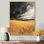 Flickinger campagne, blé doré sous les nuages de la tempête I - prairie, décoration murale