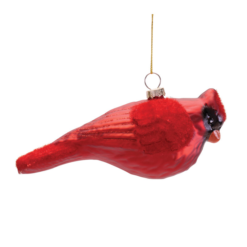 Ensemble de 12 ornements en verre Cardinal