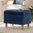 Baxton Studio Elias Modern Navy Blue Velvet Fabric Storage Ottoman