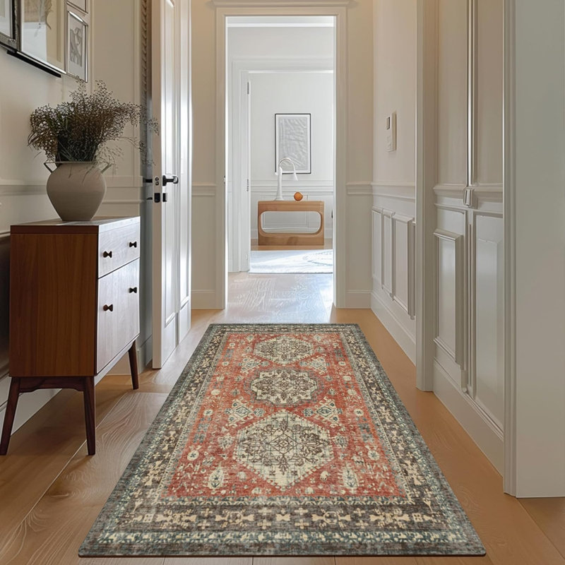 Agora Machine Washable Area Rug with Non-Slip Backing for Living Room, Runner 2' x 5'