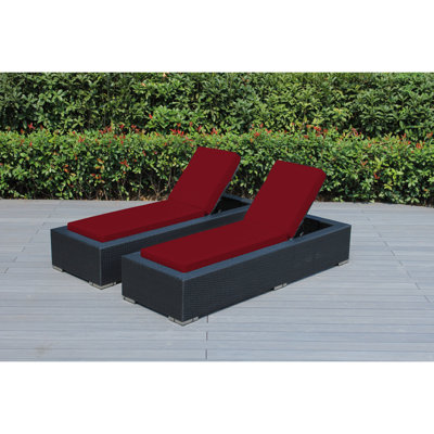 Billyjo Outdoor Wicker Chaise Lounge - No Assembly