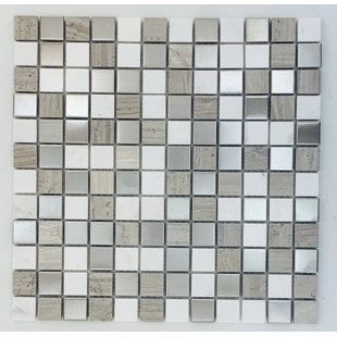 1" x 1" Mixed Material Mosaic Tile