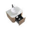 Meuble-lavabo Erba 24 pouces avec lavabo, armoire murale couleur miel avec porte-serviettes offert, lavabo simple en céramique, sans bonde ni robinet, préassemblé-1547918815-1547918813