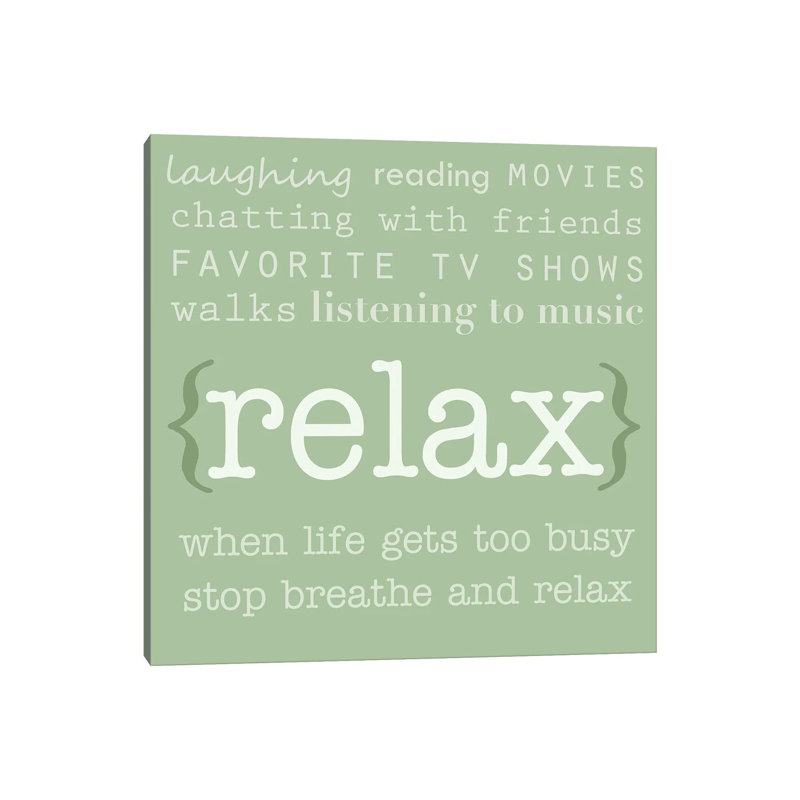 Relax by Anna Quach - Gallery-Wrapped Canvas Giclée on Canvas, No Frame, 30.48 cm H x 30.48 cm W