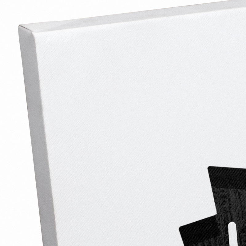 Art sur toile tendue karaoké Morrill, H 16 po x l 16 po x P 1,25 po, Noir / Blanc