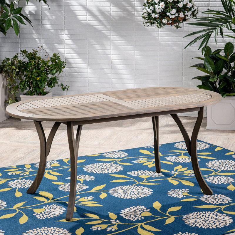 Table de patio 70 po en bois pour manger