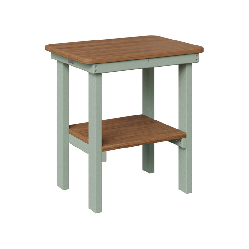 Berlin Gardens Rectangular End Dining Table, Antique Mahogany, Seafoam